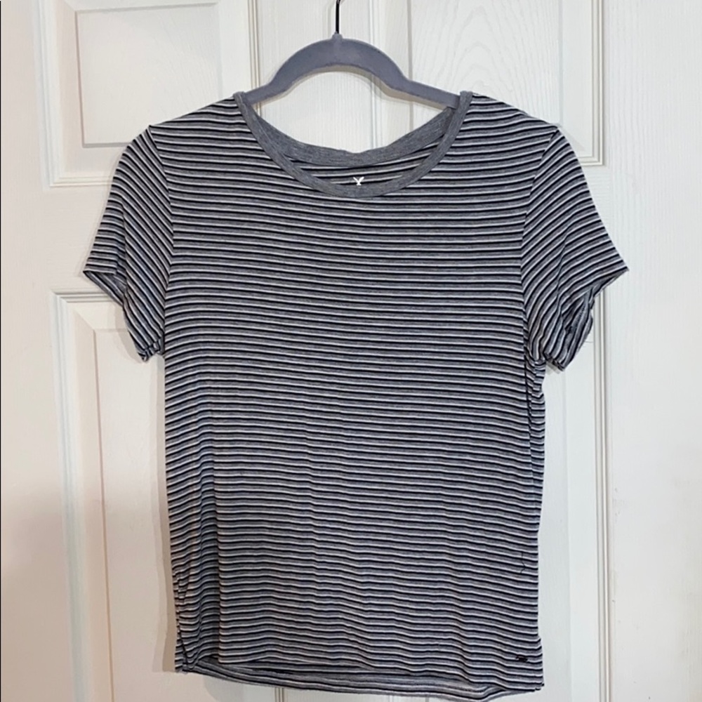 striped “soft & sexy” top from american eagle